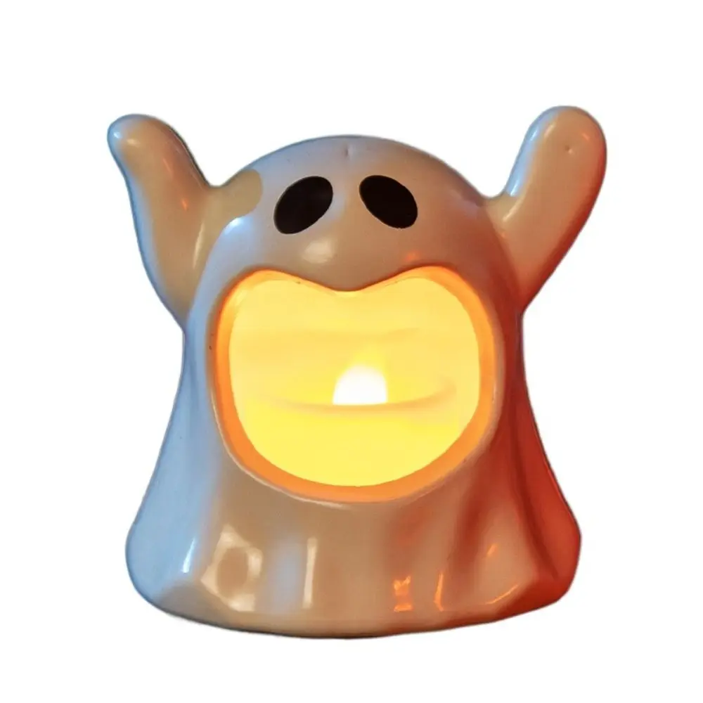 

LED Light Halloween Decorations LED Candle Night Lights Portable Halloween Ghost Lamp Cute Electronic Candle