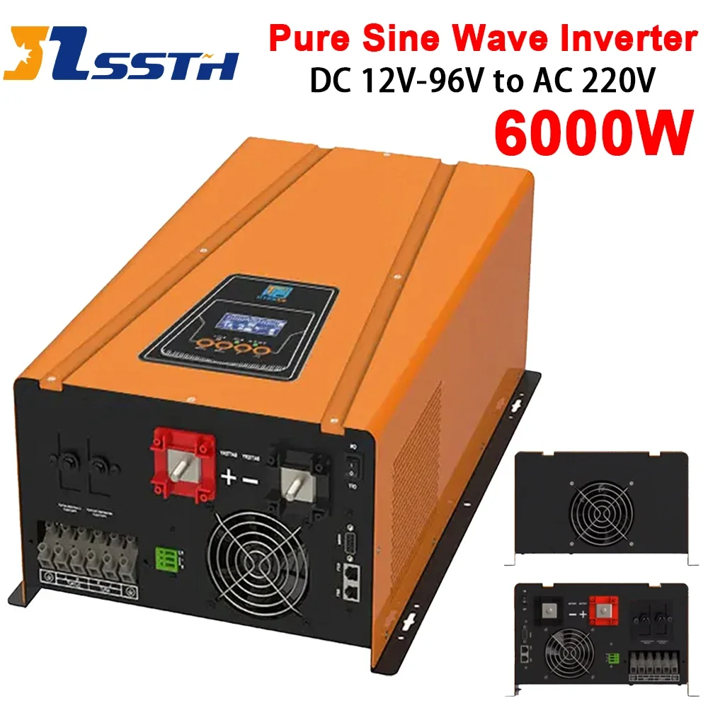 

Инвертор солнечной энергии SZSSTH 6000 Вт, чистая синусоида, DC 48В в AC 220В-240В, с внутренним охлаждением, автомобильный преобразователь напряжения