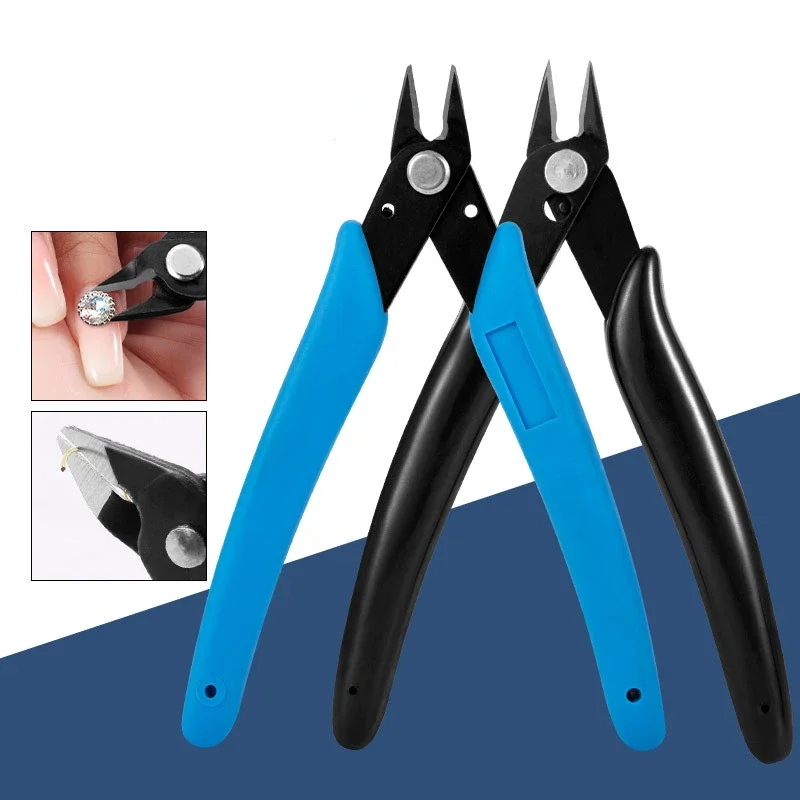 Manicure Nail Pliers For Rhinestones Gems Removal Soft Wire Cutter Nail Unloading Nippers Chain Scissors Nail Art Tool