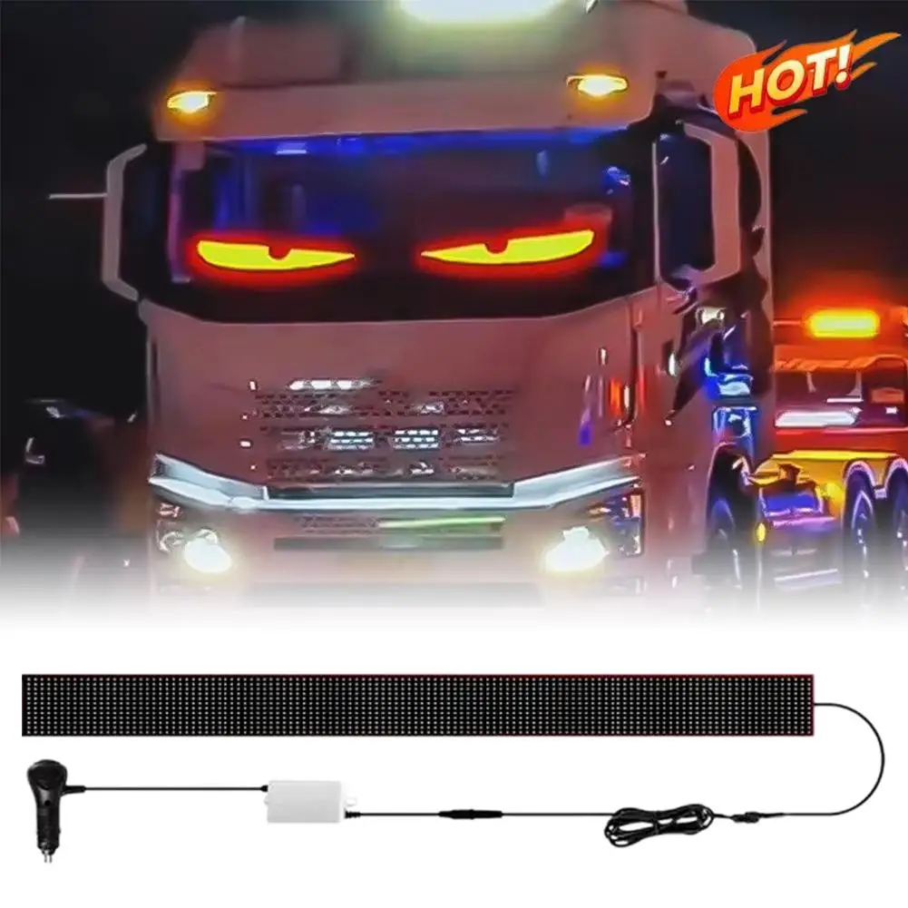 The Latest Truck Dynamic Demon Eye Demon Eye Truck Can Be Customized Pattern Copy LED Soft Film Screen APP Control ﻿