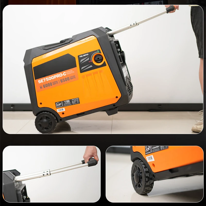 เครื่องกำเนิดไฟฟ้าเบนซิน220V การแปลงความถี่เงียบสำหรับใช้ในครัวเรือนการก่อสร้างเชิงพาณิชย์กลางแจ้ง