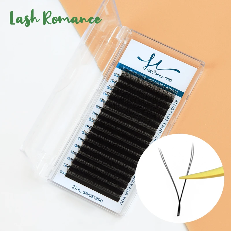 

YY Lashes 8-15mm Mink Eyelash Natural Makeup Wholesale Two Tip Eyelashes Premade Volume Fan Lash