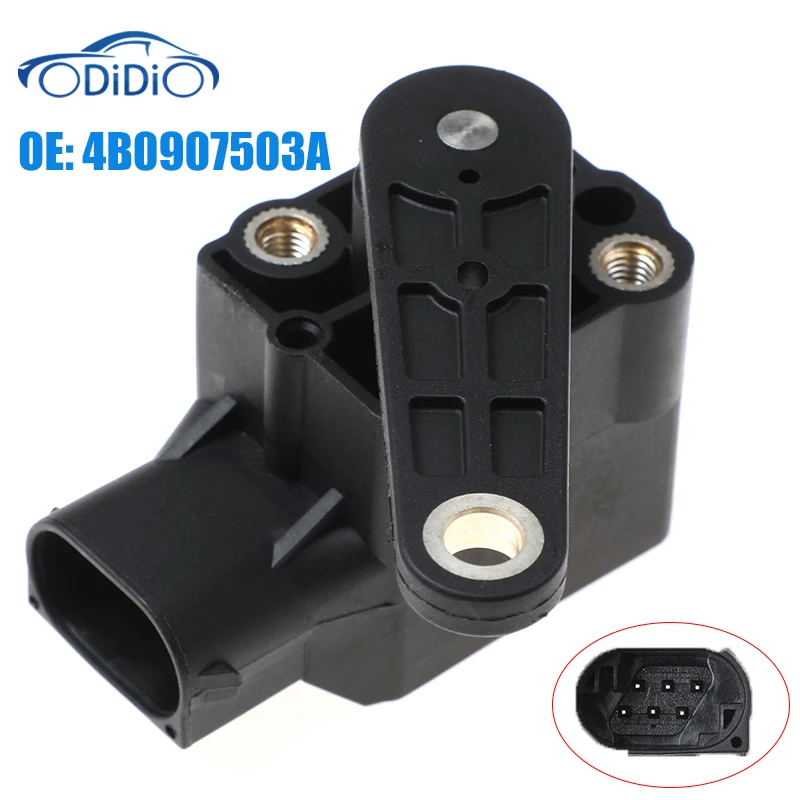 

ODiDiO 4B0907503 4B0907503A 8D0941299B Headlight Level Sensor For Audi A3 A4 A6 TT RS4 RS6 A8 Quattro VW Passat 1996-2006