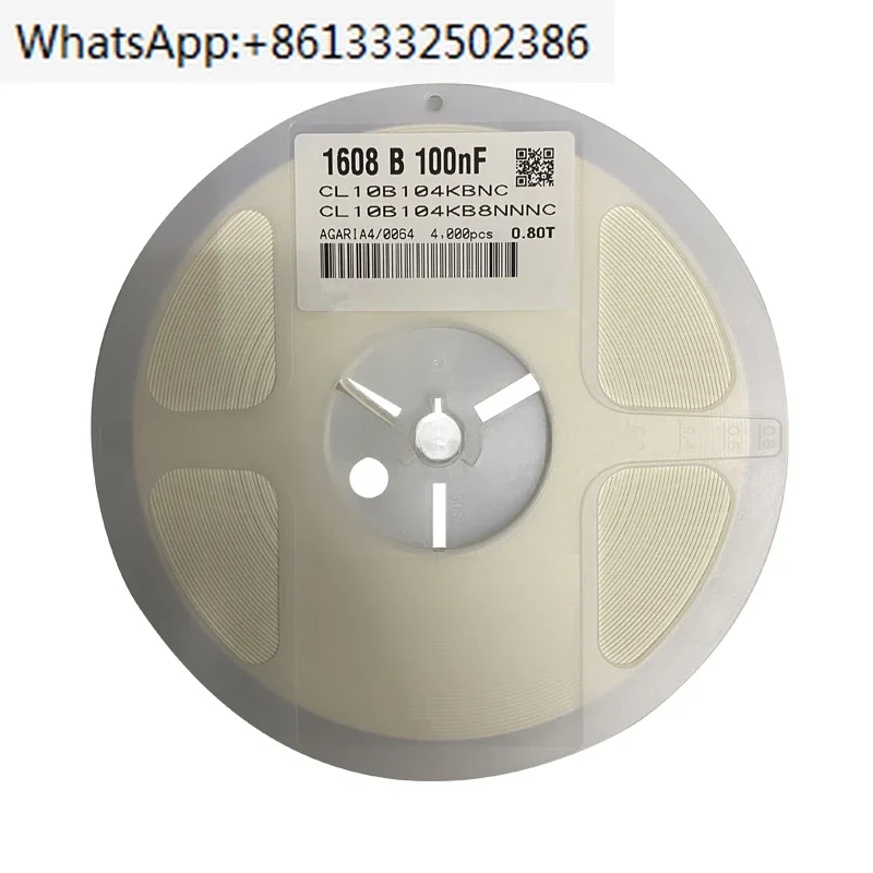 

4000 шт./лот 0603/1608 104K 100NF 0,1 мкФ 10% 50 В X7R SMD керамический конденсатор MLCC CL10B104KB8NNNC Новый и оригинальный