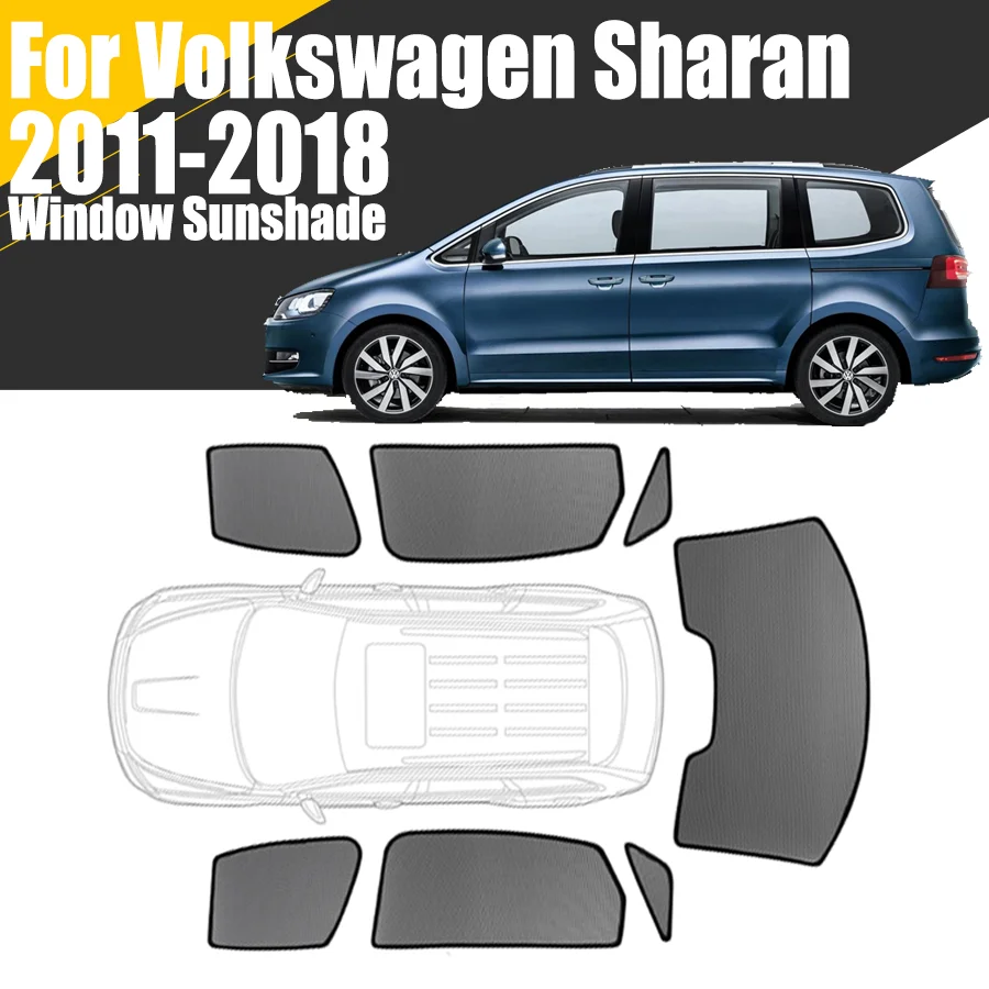 

Магнитный автомобильный солнцезащитный козырек на заказ для Volkswagen Sharan 2011-2018, сетчатая занавеска, переднее лобовое стекло 2012, 2013, 2015, 2016, 2017