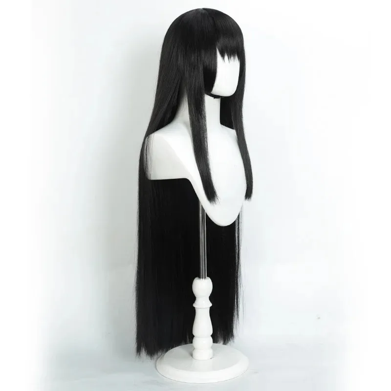 Osaragi Cosplay Wig Gothic Taro Sakamoto Anime SAKAMOTO DAYS Osaragi Cosplay Black Straight Hair 90-95cm for Woman Girls