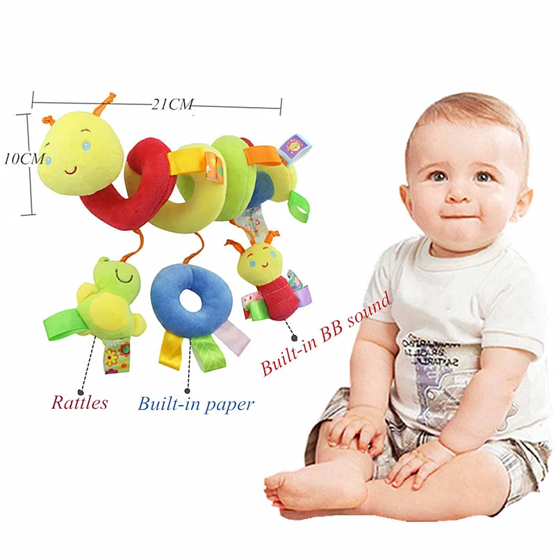 Rattles toys for Baby Toys from 0-12 Months Music Crib Stroller Hanging Spiral Babies accessories Newborn Kids Bed Bell