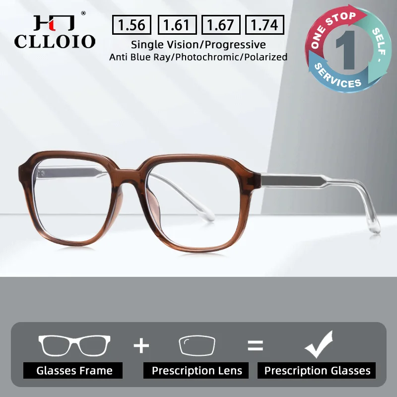 clloio-快適で耐久性のある処方眼鏡-ブルーライトカット-tr90-スクエア近視眼鏡-カスタム累進多焦点リーディングアイウェア