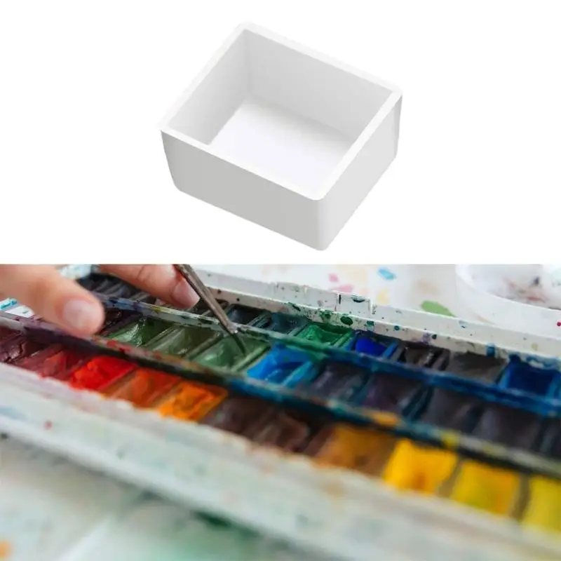 

50Pcs Watercolor Paint Pans Empty Half Pan Paint Storage Tin for Watercolour Oils Acrylic Paint Travel Drawing Supplies 896C