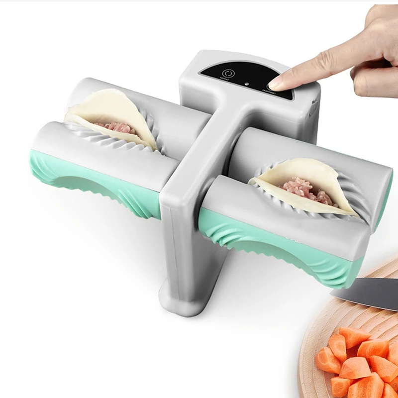 

AT69 -Electric Dumpling Maker Mold Double Head Dumpling Maker Adjustable Dumpling Maker Home Press Rechargeable Dumpling