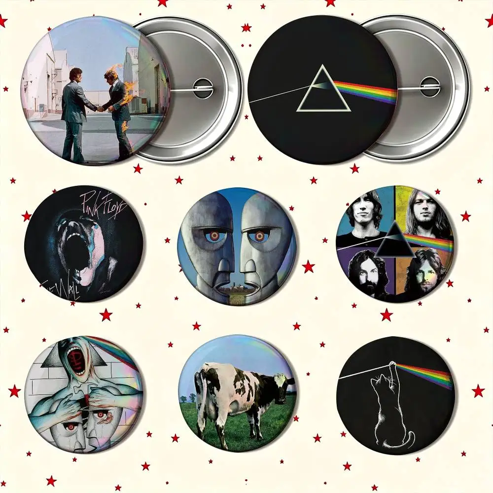 Значки P-Pink-es Band F-Floyd-D 25 мм, 32 мм, 44 мм, 58 мм, аниме-значки, броши, значки для творчества, украшения, подарки на день рождения