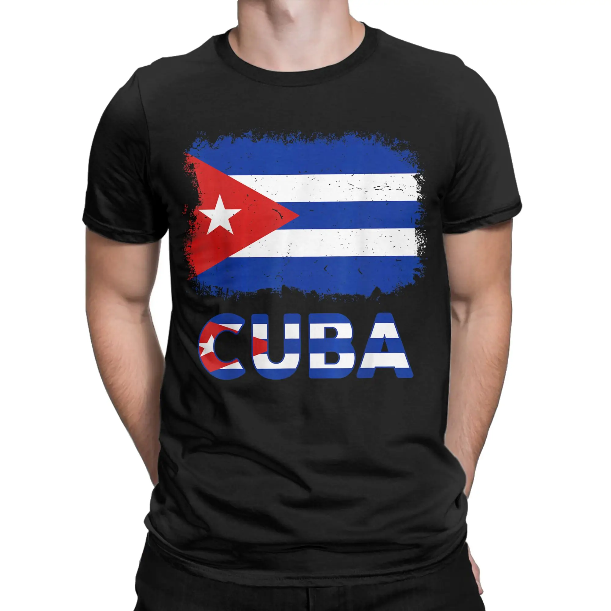 Toddler White Cuban La Cubanita Cuba Flag Hispanic Heritage T Shirts Men Cotton T-Shirts Round Neck  Tee Shirt Clothing Present