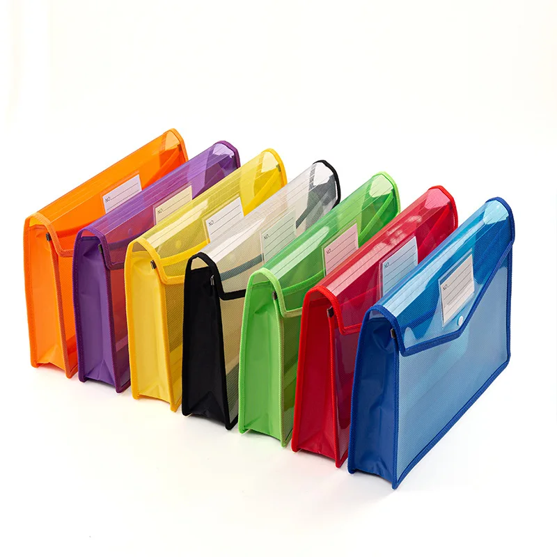 Sac de Rangement Étanche pour Documents A4, en PVC, avec lèvent, Enveloppe en Poudres, Portefeuille