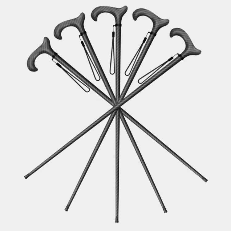 Lightweight Carbon Fiber Trekking Stick, Ultra-Light Medical Cane, Anti-Slip for Elderly, Hiking, Outdoor Activities