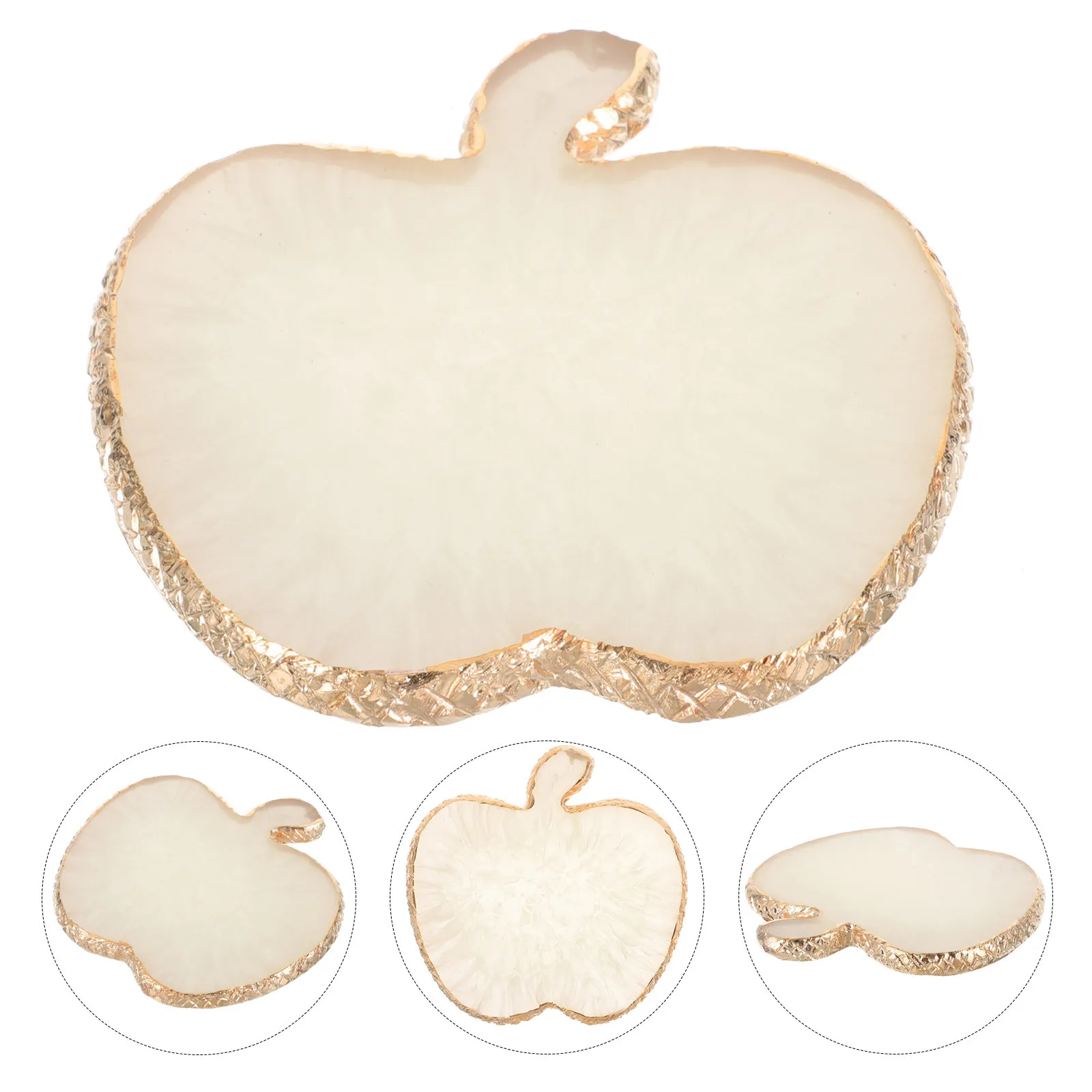 

1Pcs Resin Apple Shaped Manicure Palette Smooth Flat Texture Easy Clean Agate Color Plate Nails Color Display Plate Manicure