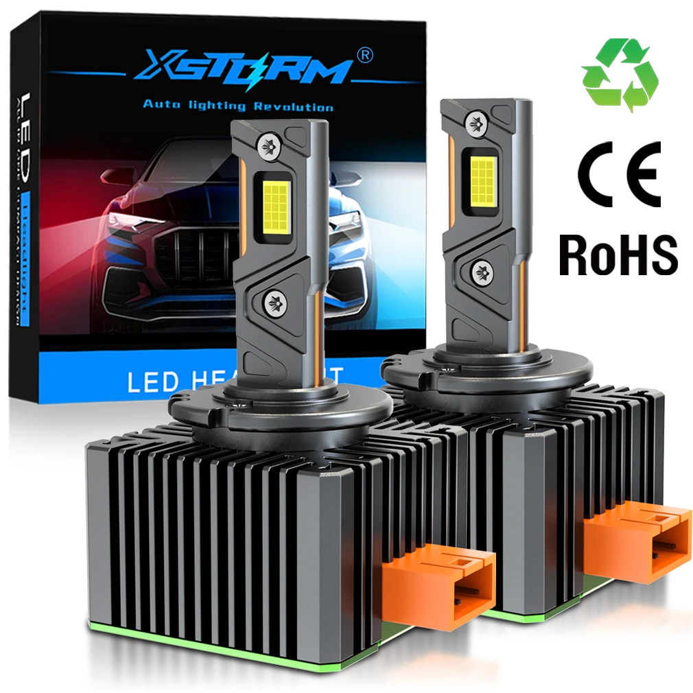 Светодиодные лампы для автомобильных фар XSTORM D1S D3S D2S D4S D8S LED Canbus, 6000K, Plug&Play, 12V 24V
