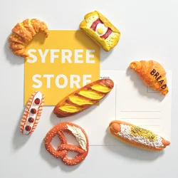 Bread Fridge Magnets Baking Magnetic Stickers for Kitchen and Home Decorations Baguette and Croissant Stickers Creative Gift