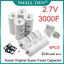 6PCS 2.7V 3000F Original Korean NESSCAP Super Farad Capacitor DIY 12V 16V Spot Welding Machine Car Audio Car Start Power Supply