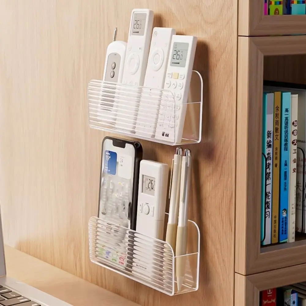 Neue Multifunktions-Aufbewahrungsbox mit Fernbedienung, Wandregal aus transparentem Acryl, stanzfreies mobiles Aufbewahrungsregal für zu Hause
