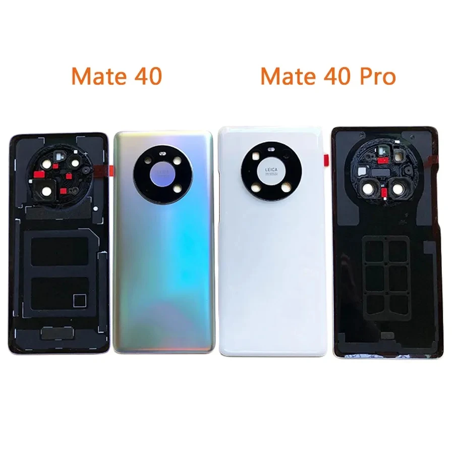 For Huawei Mate 40 Pro Battery Cover Glass Back Case Door Mate40 pro NOH-NX9 NOH-AN00 Rear Housing + Lens + Stickers