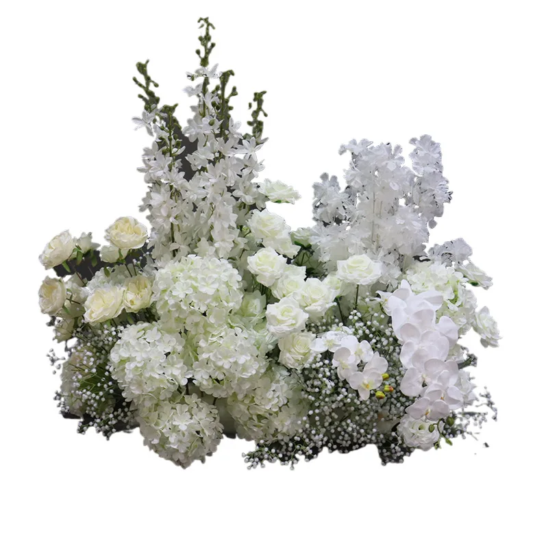 4pcs Forest Wedding Starry Sky Road Guide Flower Hanging Simulation Flower Showcase Stage Floral Arrangement Decor Set