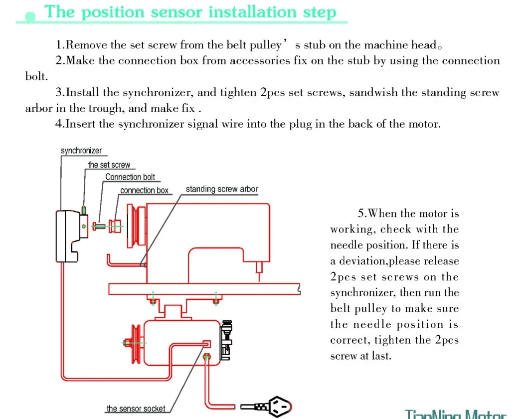 Sew Brushless Synchronizer Needle Positioner for Industrial Sewing Machine Energy Saving Motor External Fixed Device