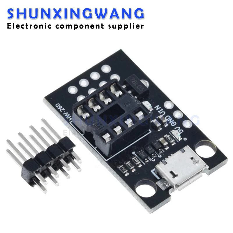 ATtiny13A / ATtiny25 / ATtiny45 / ATtiny85 Pluggable ATTINY Development Programming Bare Board