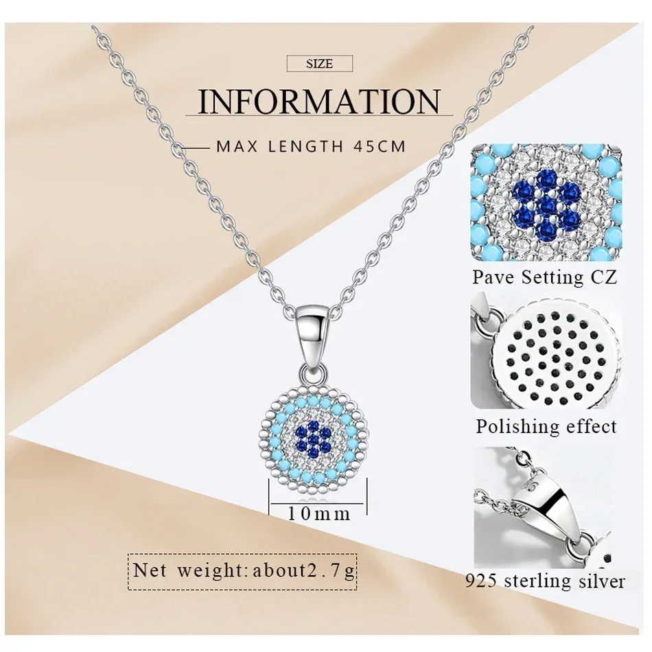 Kaletine Shinee Kpop الأزرق حجر عين الشر 925 الاسترليني قلادة فضية المرأة سحر جولة تشيكوسلوفاكيا قلادة Exo اكسسوارات الموضة #6