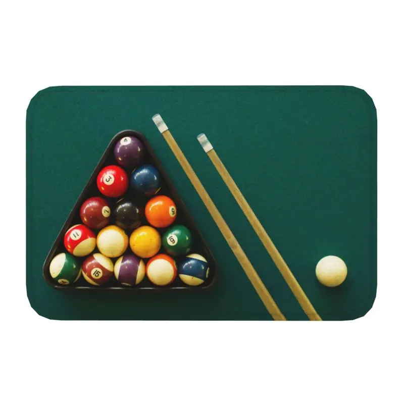 Custom Billiard Gaming Pool Ball Doormat Non-Slip Entrance Kitchen Bath Door Floor Mat Garage Rug Carpet Footpad