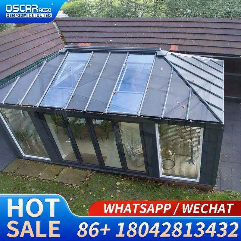 

Легко устанавливаемый модульный сборный стеклянный корпус для крыльца в солнечной комнате для заднего двора, патио, сада, солнечной комнаты