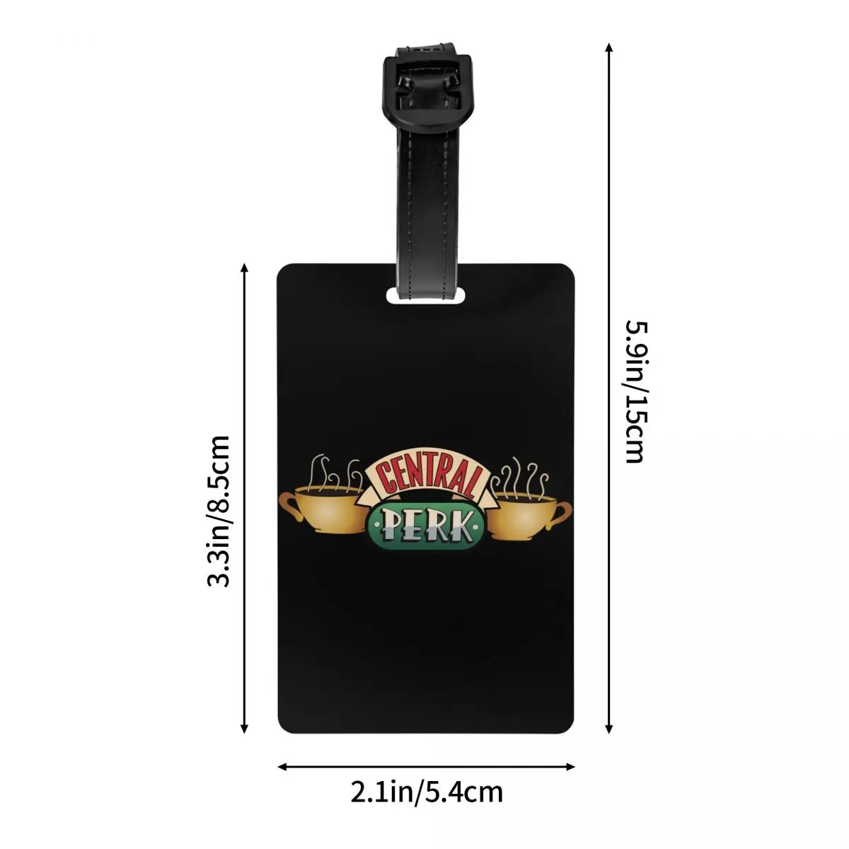 Central Perk Friends etichetta per bagagli TV Show borsa da viaggio valigia Privacy Cover ID Label