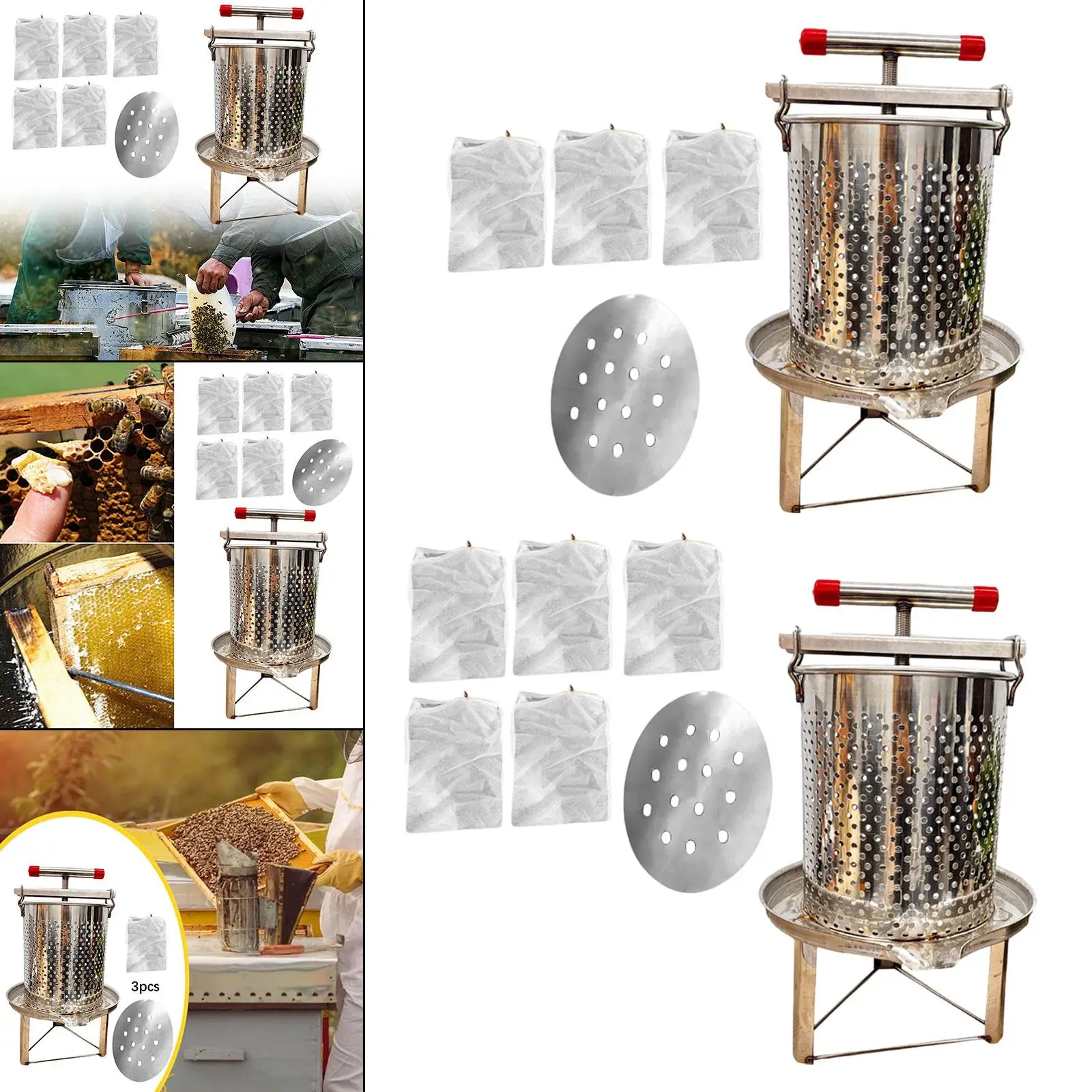 

Honey Press Machine Portable Fruit Press for Vegetables Grape Olive Oil