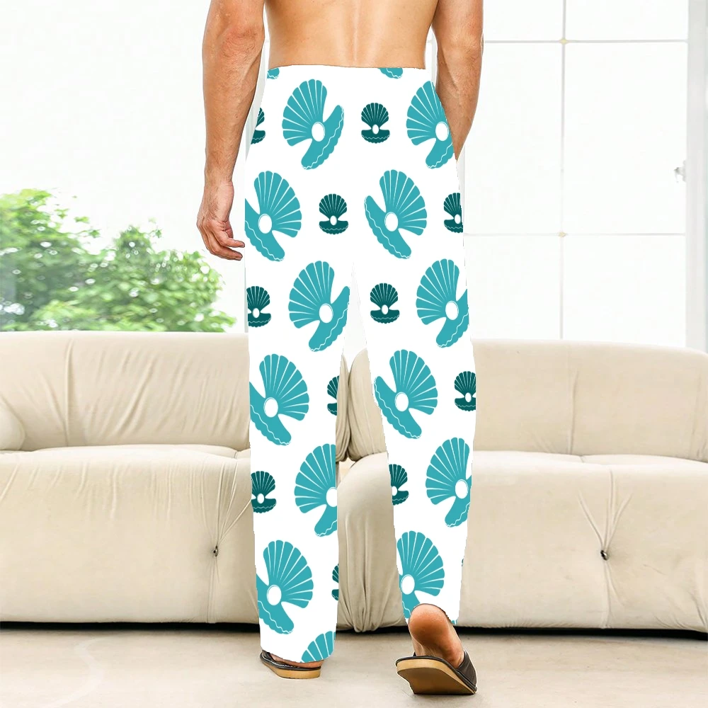 Seashells Pattern Pajama Pants Mens Womens Lounge Pants Super Soft Unisex Sleep Pajama Bottoms with Pockets Drawstring