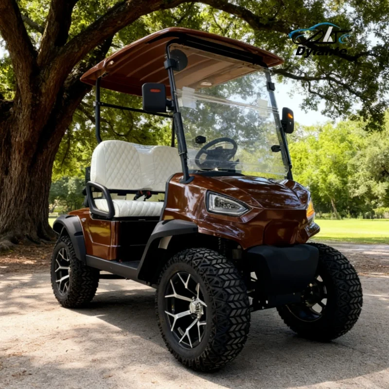 

Долговечная литиевая батарея, 4 колеса, 2 места, 4/5 кВт, новые китайские дорожные скутеры для гольфа, электрическая тележка для гольфа с мягким сиденьем