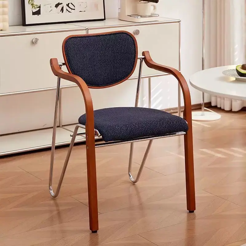 Medieval, light luxury, dining chair, home, backrest, French, solid wood, stool, designer, retro, simple, chair