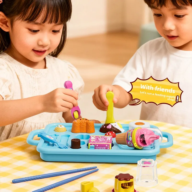 

Feeding Plate Set Playing House Strawberry Pudding Feeding Toy Set Children's Toys Boys and Girls Play Games Kitchen Toys Gift