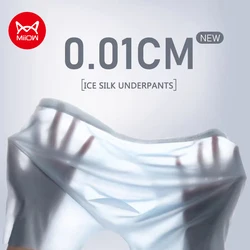 MiiOW Ice Silk Men's Panties Set Ultra-thin Seamless Breathable Man Boxer Underwear Sexy Underpant Male Antibacterial Men Trunks