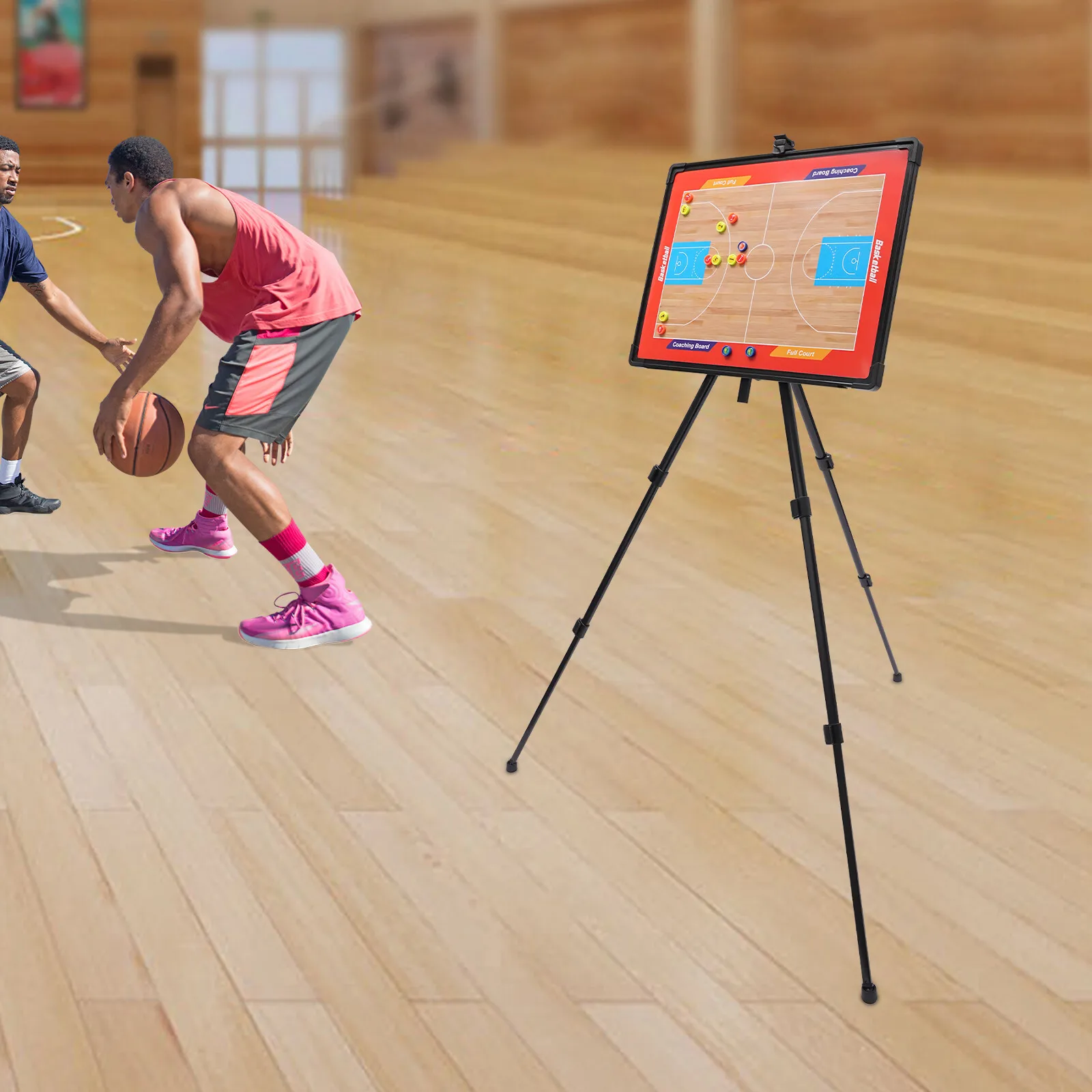バスケットボールコーチングボードコーチクリップボード戦術磁気ボードキットポータブル