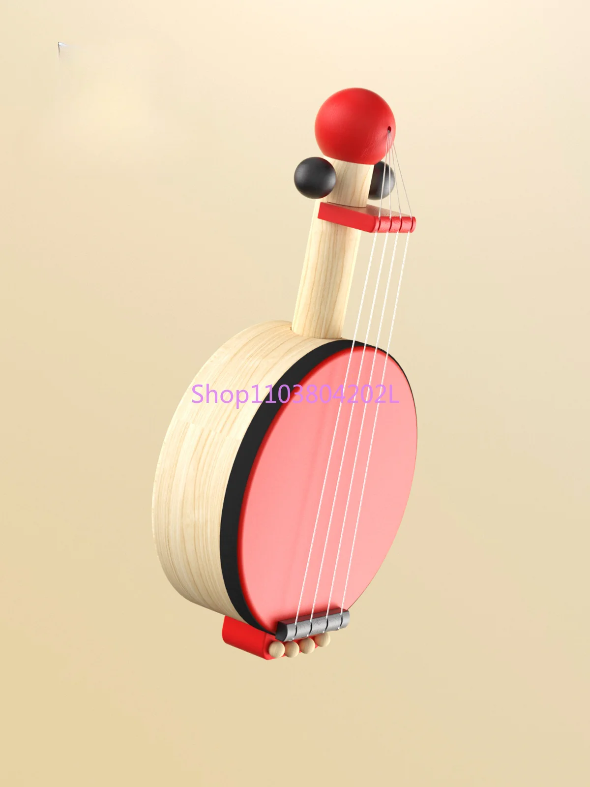 Plantoys Wooden Music Enlightenment Banjo Children's Early Education Musical Instrument Toys 1-3 Years Old Gift 6411