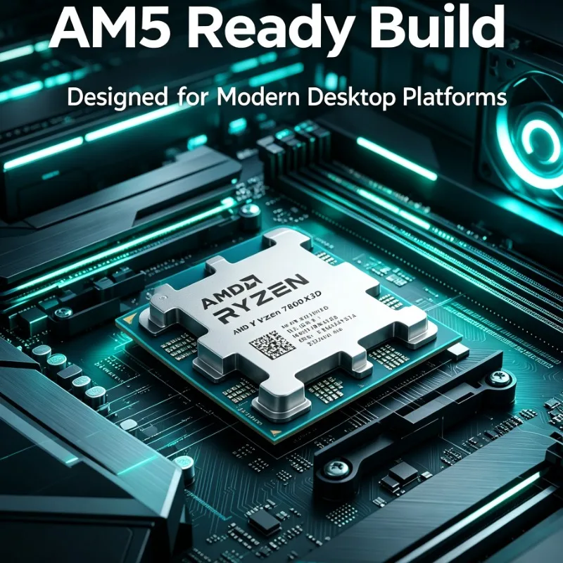 R7 7800X3D AMD Ryzen 7 AM5 Socket 5nm 4.2GHz 8C16T 96M L3 Cache 120W Desktop CPU Without Cooling Fan Fit B650 DDR5 Mainboard