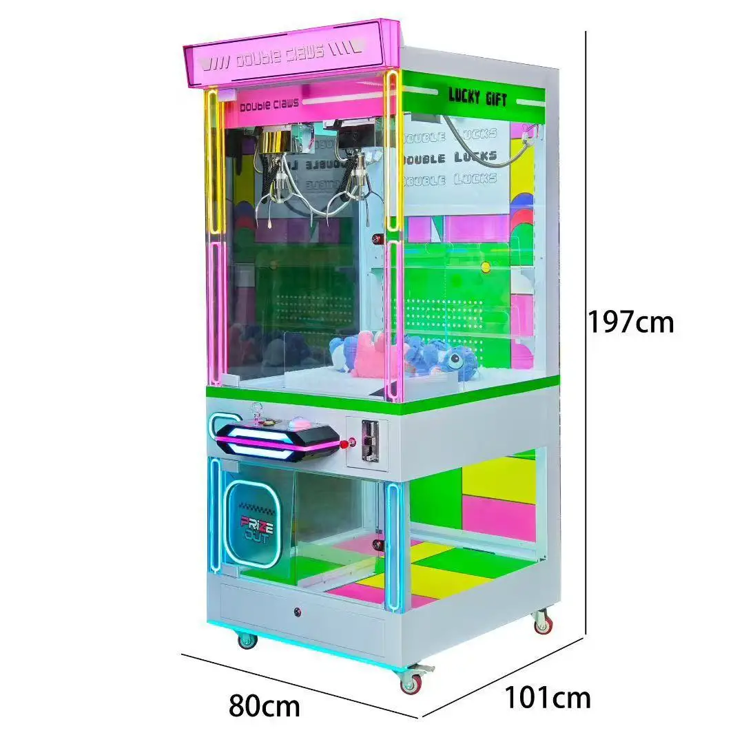 

Neofuns Claw Crane Grab Machine Coin Operated Plush Vending Arcade Metal Cabinet Doll Machine with Bill Acceptor Fun Toy Games