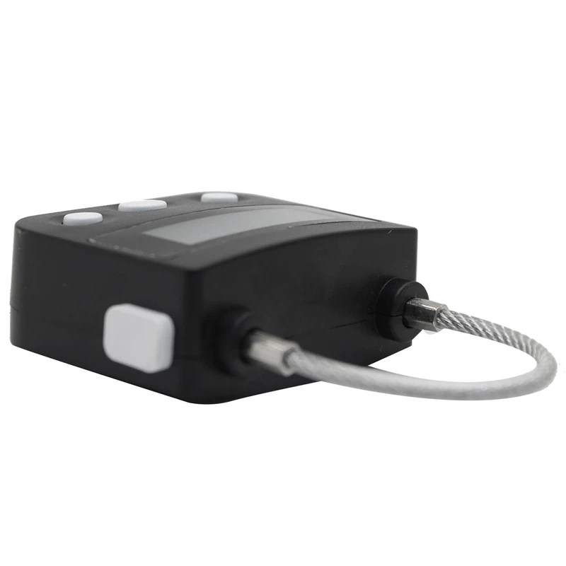 Metal Timer Lock USB LCD Display Metal Electronic Rechargeable Timer Padlock Black