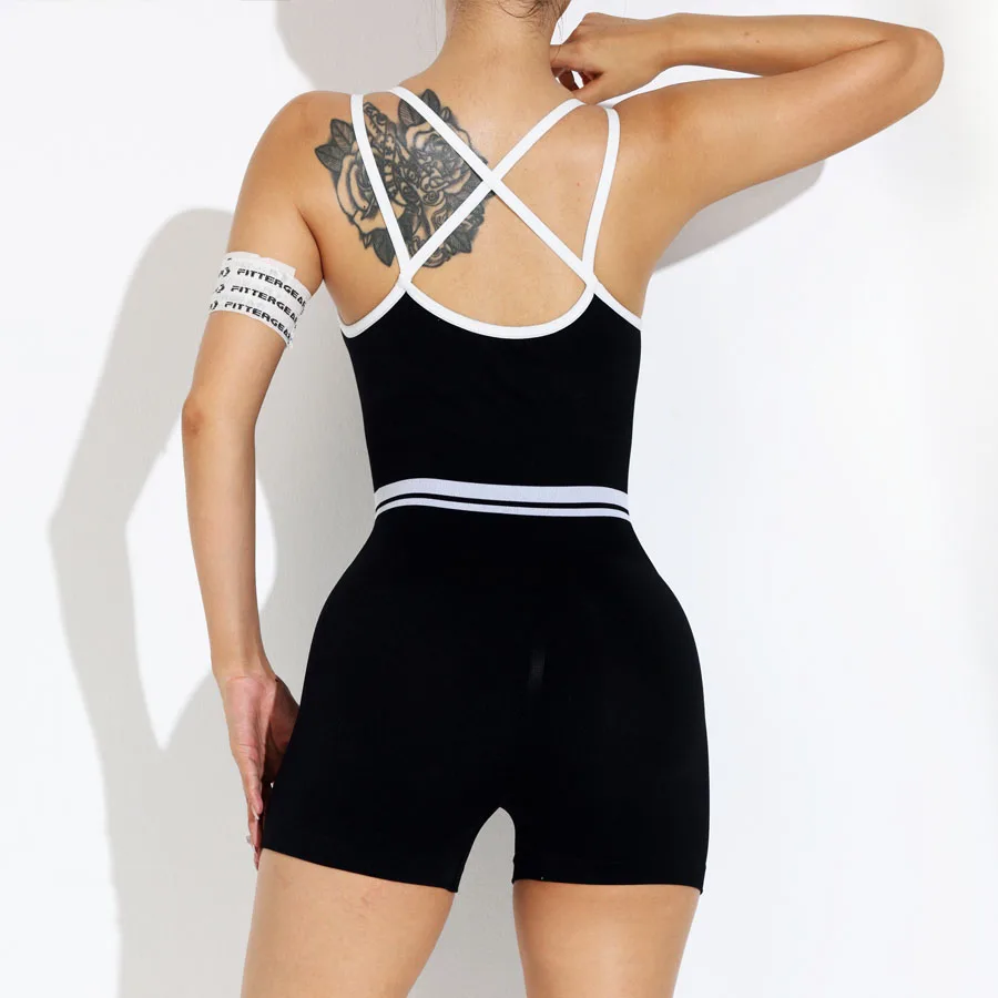 Summer Bodysuit Seamless Sculpting Sportswear Woman Gym Jumpsuits Clothing Yoga Clothes Fitness Women Sports Leggings Shorts