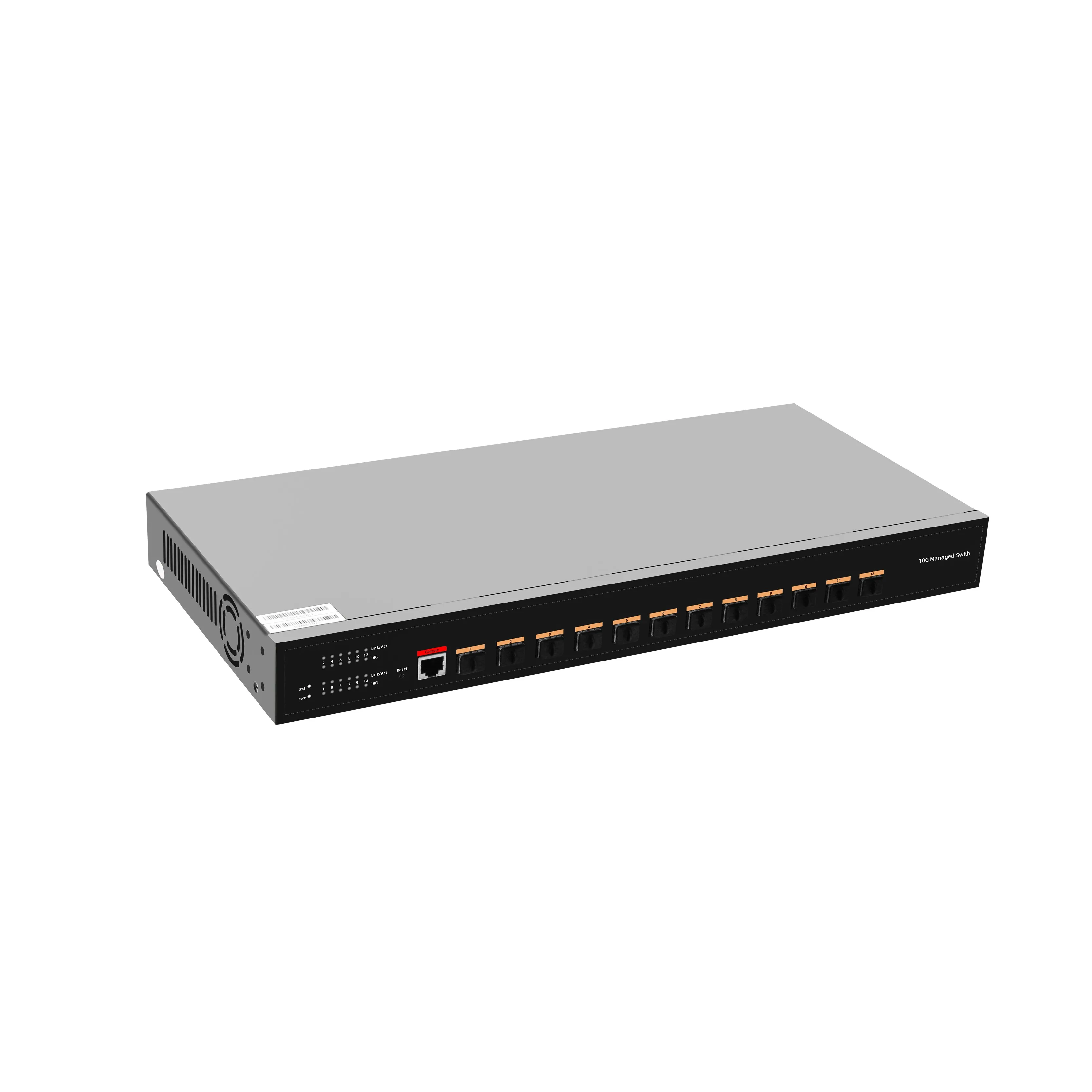 12 Port 10G L3 Managed  Switch SFP+ ZX-SWTG3C12F Provide SFP Ports It's an Ideal Choice for Network Applications