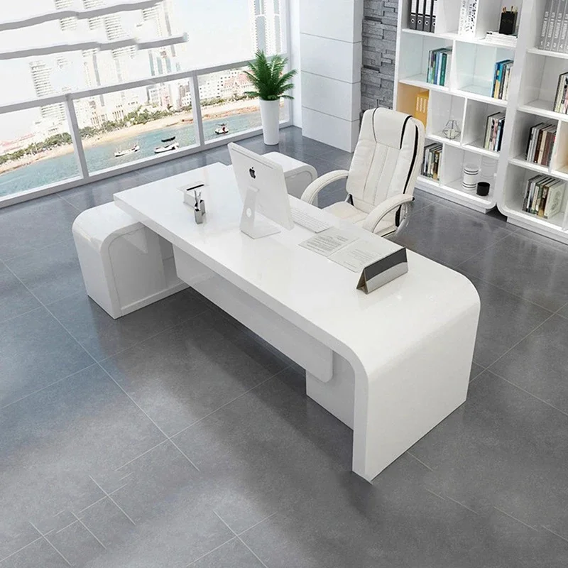 a*-White Adjustable Office Desk Standing Study Computer Lshaped Office Desk Standing Space Saving Meuble Bureau Home Furniture^