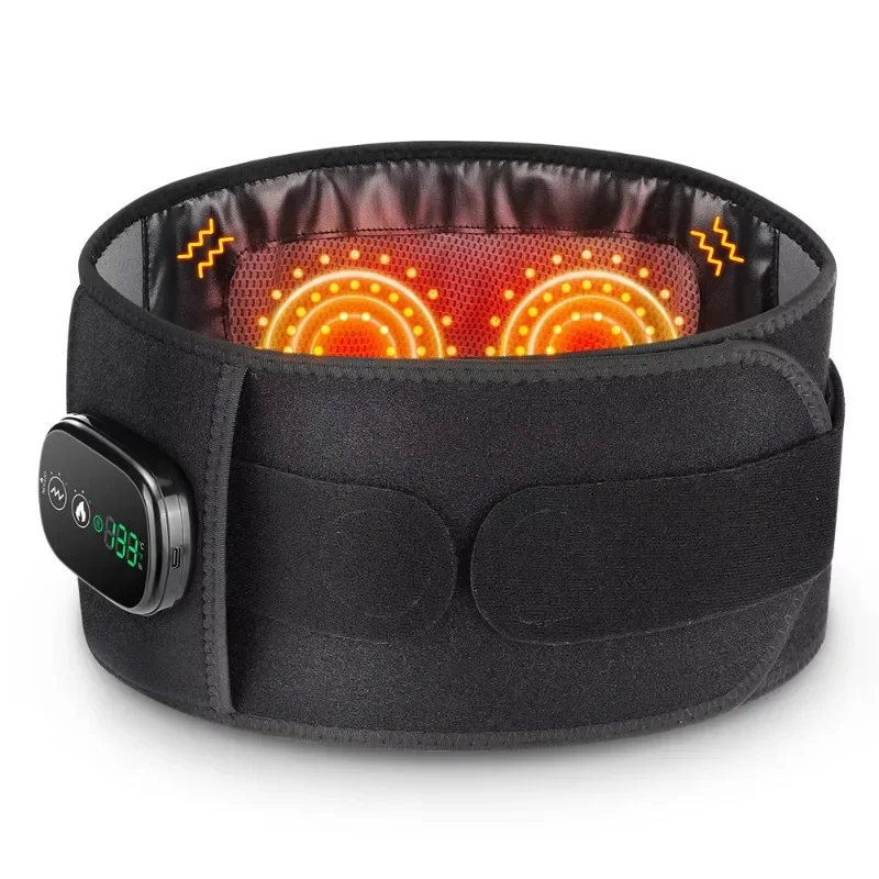 Pain Relief Lumbar Traction Device Lower Back Massage Belt Electric Infrared Heating Vibration Waist Massager