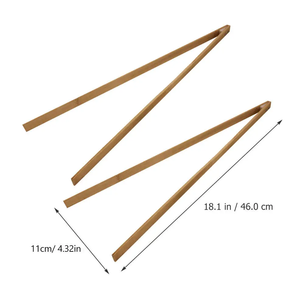 2Pcs Bamboo Garbage Clamp Trash Picker Upper Tool Eco Friendly Litter Picker Grabber Heavy Duty Outdoor Cleaning Supply Reusable