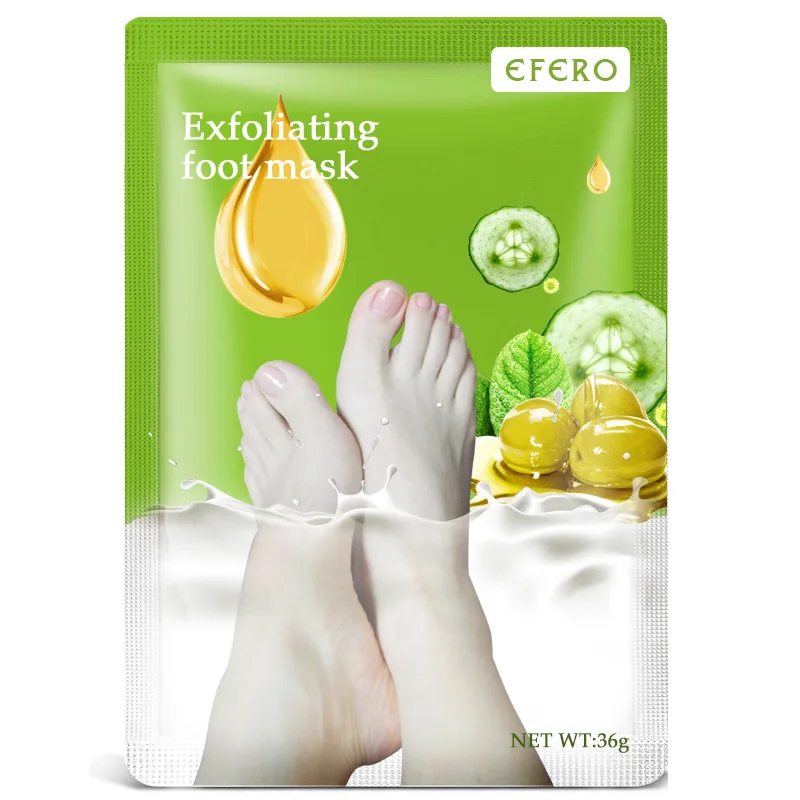 Feet Exfoliating Olive Foot Mask Remove Dead Skin Calluses Anti Crack Heel Foot Peeling Mask Moisturizing Pedicure Foot Care