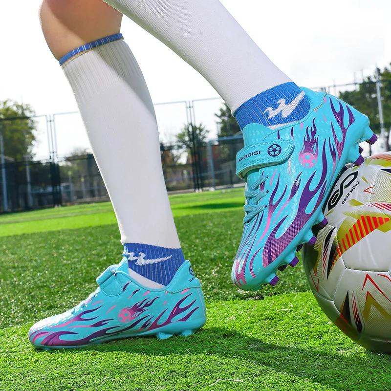 New Kids Turf Football Boots Training Shoes Soccer Shoes Drop Shipping Professional Match Grass Ultralight Cleats Boys Non-Slip