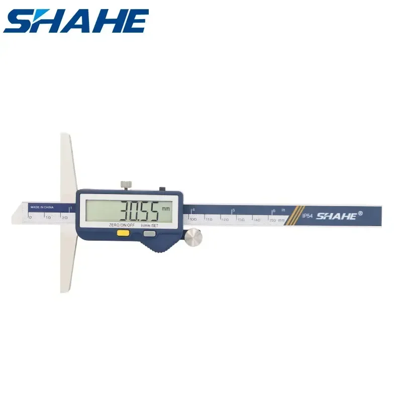 SHAHE Built-in Wireless Digital Depth Caliper 150/200/300 mm Stainless Steel Digital Vernier Caliper Micrometer Measuring Tools